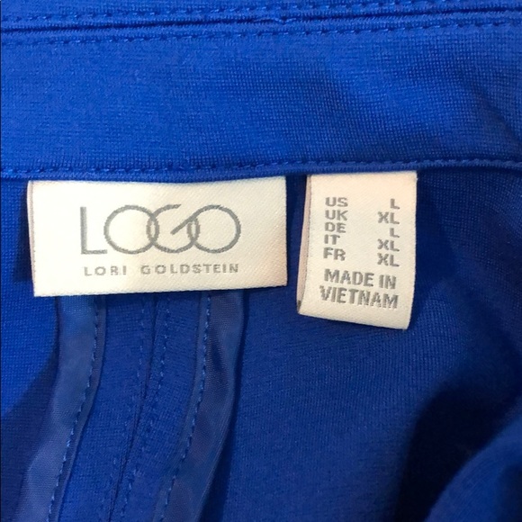 LOGO by Lori Goldstein Blue Stylist Ponte Blazer - Picture 13 of 14